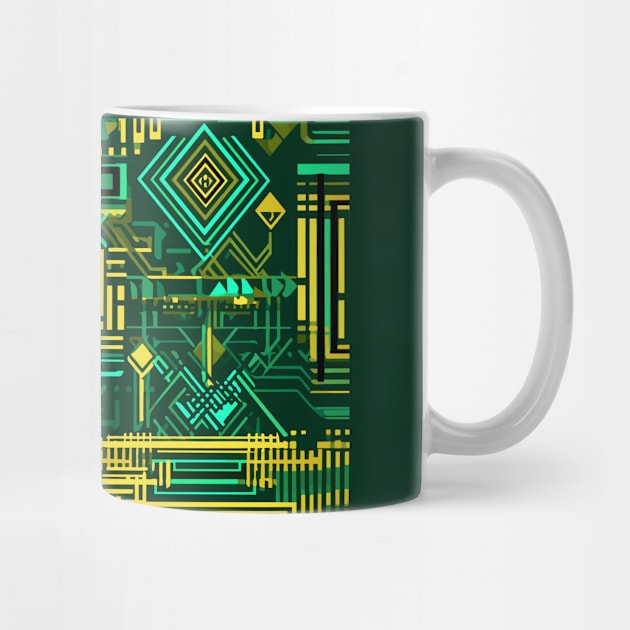 Geometric pattern like a circuit board 2 by etherElric